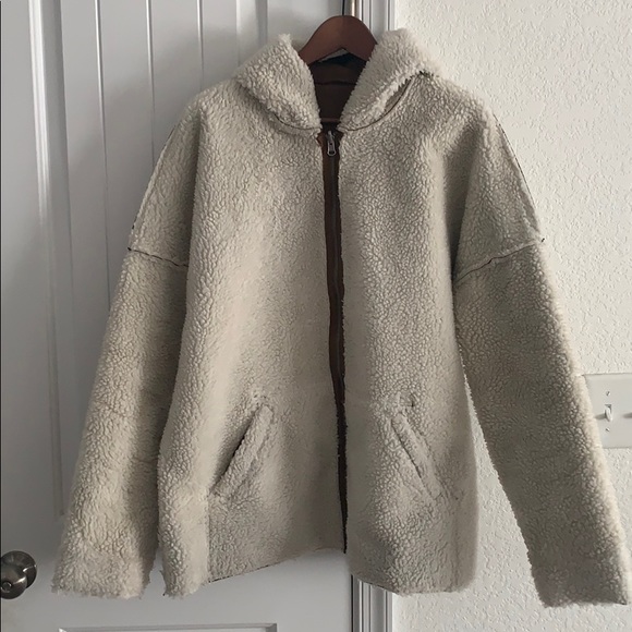 Brown Suede Teddy Jacket (REVERSIBLE) - Picture 4 of 6